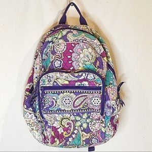 GUC Vera Bradley Campus Purple Paisley Heather Backpack